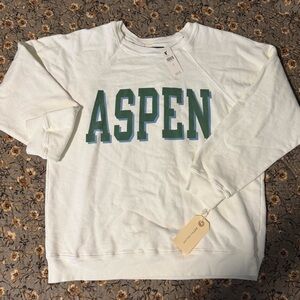 NWT Anthropologie Retro Brand Women’s ASPEN Oversized Crewneck Sweatshirt Size S